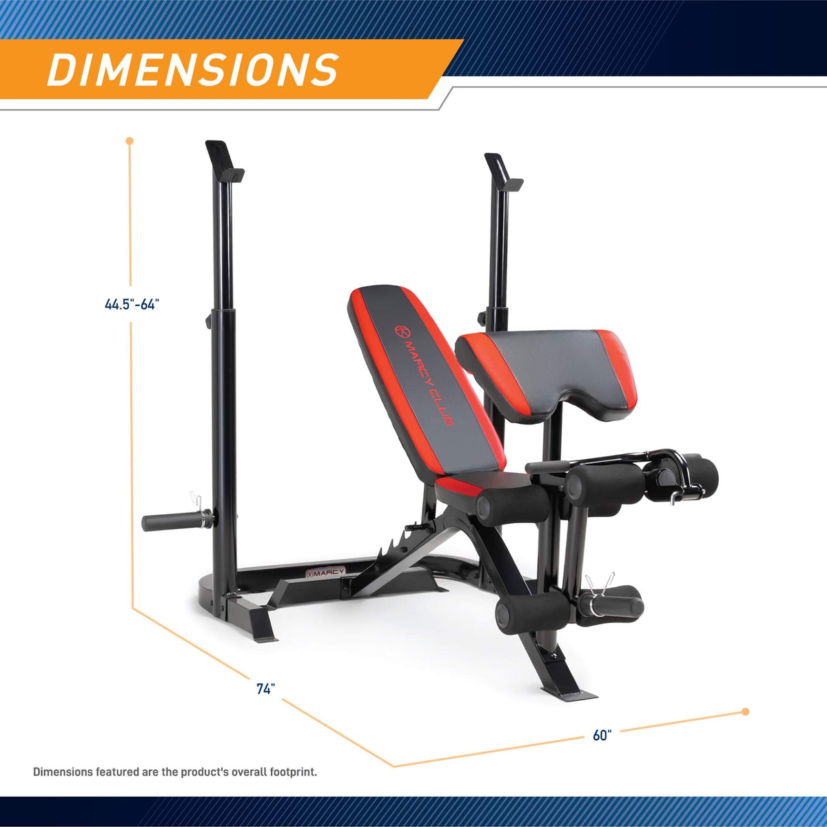 Marcy Two-Piece Olympic Weight Bench with Leg Developer MKB-979