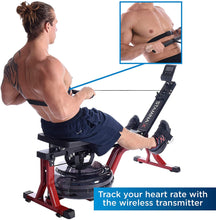Load image into Gallery viewer, Stamina X Water Rower, Compact Rowing Machine with Heart Rate