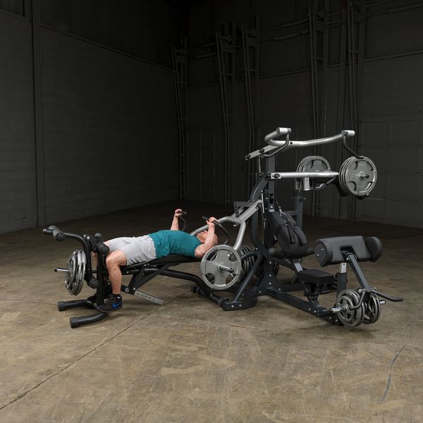 Body solid sbl460p4 freeweight leverage gym package outlet