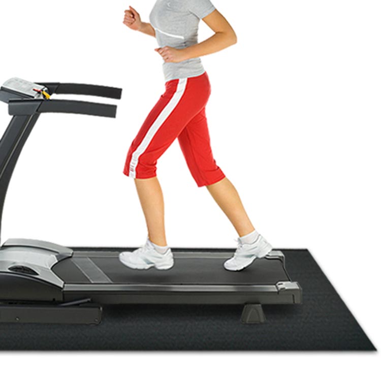 CONCORDE BLACK VINYL EXERCISE MAT, 4′ X 2′ X 1.5″ – Finer Fitness Inc.