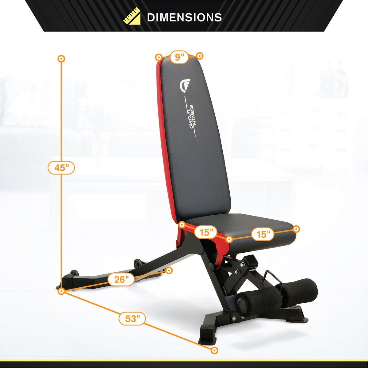 MARCY Utility Weight Bench with 5 Position Adjustable Seat Circuit F Finer Fitness Inc