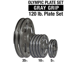 Load image into Gallery viewer, BODY SOLID OPT Gray Grip Cast Iron 2" Olympic Plates