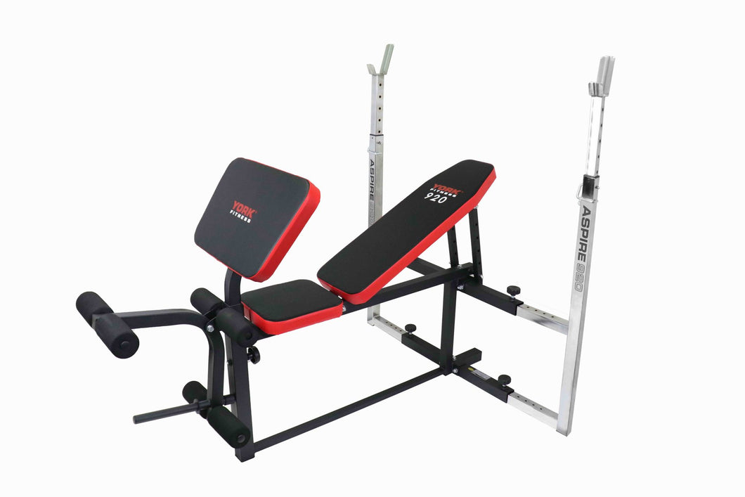 York barbell  Aspire 920 Adjustable Upright Bench w/ Arm Curl