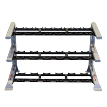 Load image into Gallery viewer, Body-Solid Pro ClubLine SDKR-SD Modular Storage Rack with Dumbbell Saddle Tiers