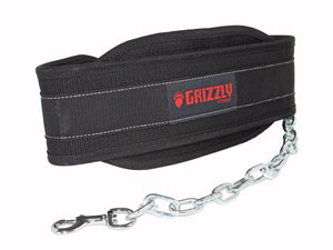 Grizzly Fitness Woven Nylon Pro Dip and Pull Up Belt with 36" Chain 8553-04