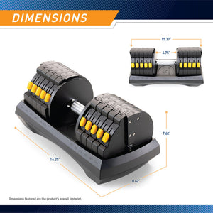 Marcy  Adjustable Dumbbell System 6 Dumbbells-in-1 up to 50lbs ADDB-6198 | Marcy ( pair )
