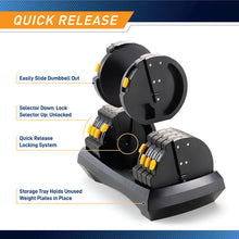 Load image into Gallery viewer, Marcy  Adjustable Dumbbell System 6 Dumbbells-in-1 up to 50lbs ADDB-6198 | Marcy ( pair )