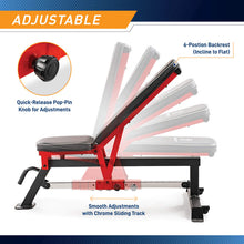 Load image into Gallery viewer, Marcy Adjustable Utility Bench with Chrome Sliding Track | SB-5429