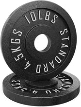 Load image into Gallery viewer, CS-Fitness Olympic Black Cast Iron Barbell Weight Plate Barbell
