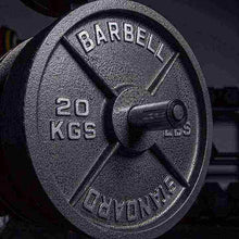 Load image into Gallery viewer, CS-Fitness Olympic Black Cast Iron Barbell Weight Plate Barbell