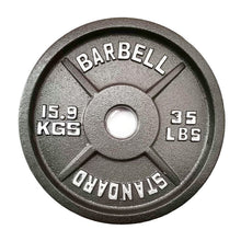 Load image into Gallery viewer, CS-Fitness Olympic Black Cast Iron Barbell Weight Plate Barbell
