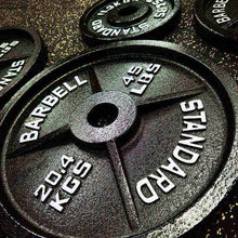 Load image into Gallery viewer, CS-Fitness Olympic Black Cast Iron Barbell Weight Plate Barbell