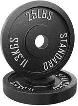 Load image into Gallery viewer, CS-Fitness Olympic Black Cast Iron Barbell Weight Plate Barbell