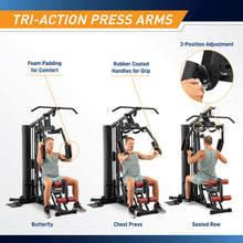 Load image into Gallery viewer, Marcy 120lb Home Gym with Reverse Row and Leg Press