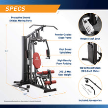 Load image into Gallery viewer, Marcy 120lb Home Gym with Reverse Row and Leg Press