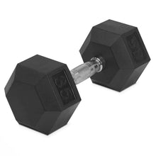 Load image into Gallery viewer, CS-Fitness 5-50 LB Rubber Hex Dumbbell Set with 3 Tier Rack