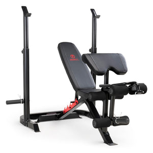 MARCY Two-Piece Olympic Weight Bench and Squat Bar Catch Marcy