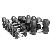 Load image into Gallery viewer, CS-FITNESS Rubber Hex Dumbbell Hand Weights ( Sold in pairs only ) "Exclusive Online Offer"