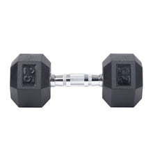 Load image into Gallery viewer, CS-FITNESS Rubber Hex Dumbbell Hand Weights ( Sold in pairs only ) "Exclusive Online Offer"