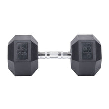 Load image into Gallery viewer, CS-FITNESS Rubber Hex Dumbbell Hand Weights ( Sold in pairs only ) "Exclusive Online Offer"