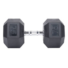 Load image into Gallery viewer, CS-FITNESS Rubber Hex Dumbbell Hand Weights ( Sold in pairs only ) "Exclusive Online Offer"