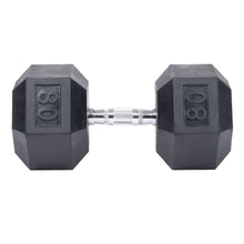 Load image into Gallery viewer, CS-FITNESS Rubber Hex Dumbbell Hand Weights ( Sold in pairs only ) "Exclusive Online Offer"
