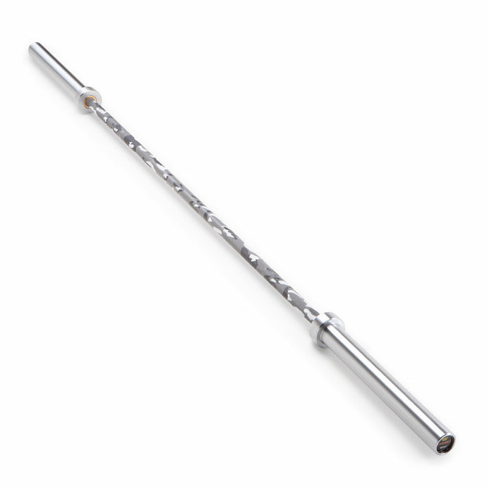 STEEL BODY Gray and White Camoflauge 45lb Olympic Barbell