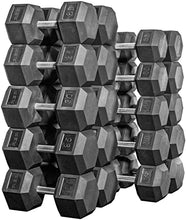 Load image into Gallery viewer, RUBBER HEX DUMBELLS (  sold individually )