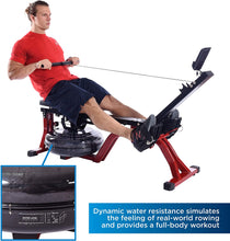Load image into Gallery viewer, Stamina X Water Rower, Compact Rowing Machine with Heart Rate