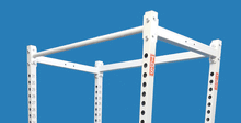 Load image into Gallery viewer, NYB POWER RACK WITH WHITE CHIN-UP BAR, RED J HOOKS AND RED SAFETY BARS