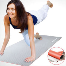 Load image into Gallery viewer, Iron Body Fitness Yoga Mat - 6mm with Carrying Strap- Orange/Grey