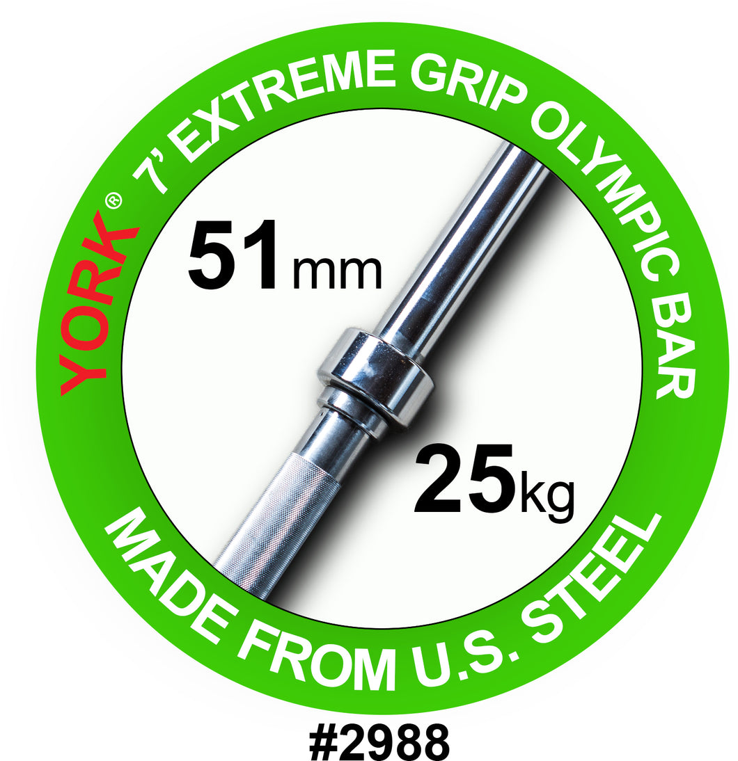 YORK Extreme 2” Grip Olympic Weight Bar