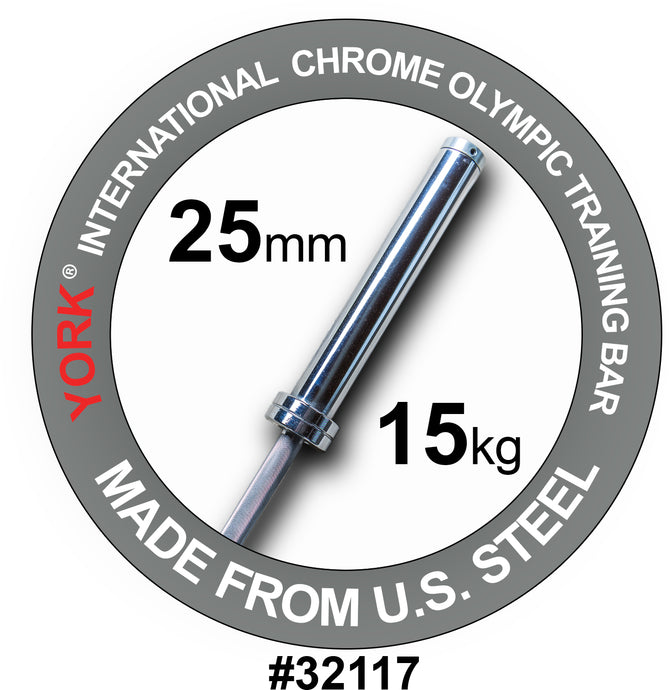 YORK Women’s International Chrome Olympic Training Weight Bar
