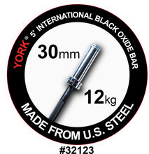 Load image into Gallery viewer, YORK 5′ OLY International Black Oxide Bar