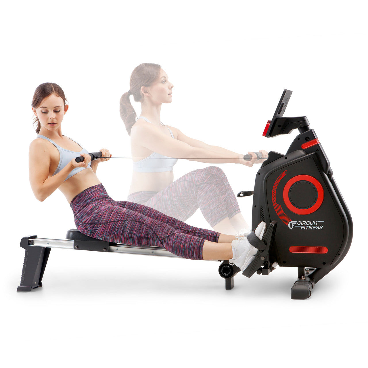 XtremepowerUS Ultra Quiet Magnetic Rowing Machine Exercise Workout (10)  Adjustable Resistance w/ LCD Display 