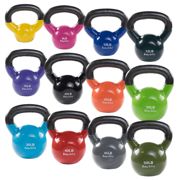 BODY SOLID Vinyl Dipped Kettlebells