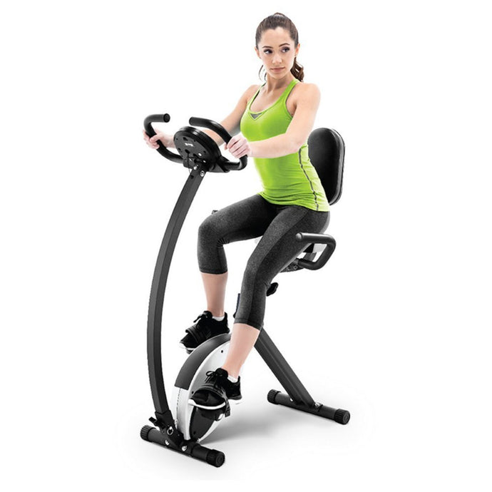 Marcy Foldable Exercise Bike with High Back Seat NS-653