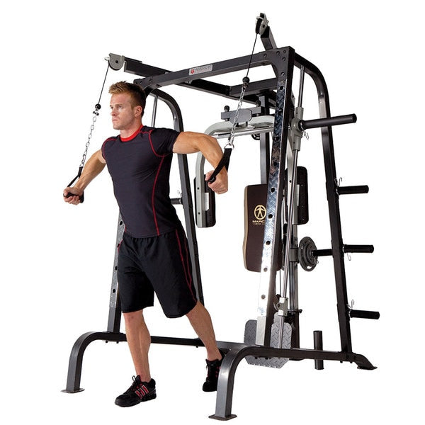 Marcy Smith Cage Workout Machine, Full Body Workout Bench for Home Gym, Gym  Equipment with Linear Bearing, Steel MD-9010G (MD-9010) in Saudi Arabia
