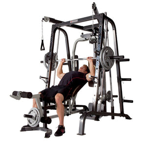 Marcy Pro Smith Cage Workout Machine Total Body Training Home Gym System,  White 96362995139