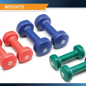 MARCY 3-Pair Neoprene Dumbbell Set with Case |