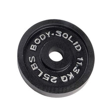 Load image into Gallery viewer, Body Solid 2&quot; Black Cast Iron Olympic Plates - Each
