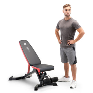 MARCY Utility Weight Bench with 5-Position Adjustable Seat | Circuit Fitness AMZ-563BN