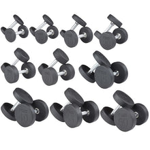 Load image into Gallery viewer, BODY commercial  Premium Round Rubber Dumbbells 5-50 SET