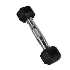 RUBBER HEX DUMBELLS (  sold individually )