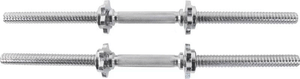 NYB  1" x 24" Threaded Dumbell Bars with Star Collars( pair )